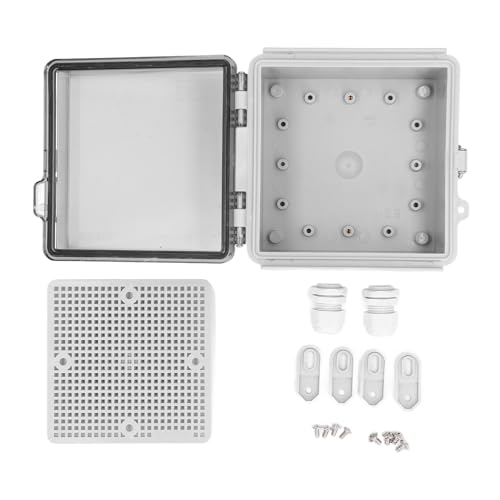 Cocoarm IP67 Wasserdichte Anschluss Dose, ABS-Kunststoff Elektrisches Gehäuse für den Außenbereich mit Edelstahl-Riegel-Gitter-Montage Platte für Sprinkler-Beleuchtungs Steuerung von Cocoarm