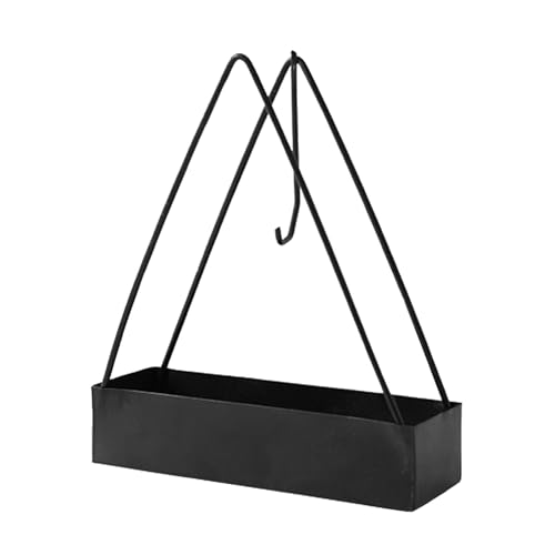 Cocoarm Iron Weisse Halter -Spulenhalter mit Vertikalem Tablett und Recyclingbehälter für Schlafzimmer Home Dekoration Raumsparung (Black) von Cocoarm