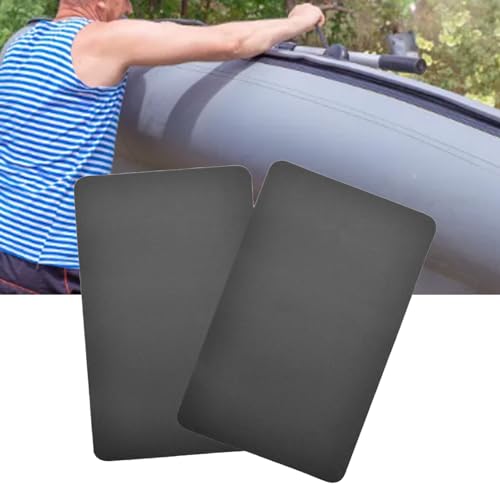 Cocoarm Kayak Repair Patch PVC Gummi -Boots -Reparatur Kit 2PCS 7,87 X 4,72 Zoll Aufblasbarer Bootskanu Kayak Reparaturflecken mit Dickem PVC Material für Langlebige Korrekturen (Black) von Cocoarm