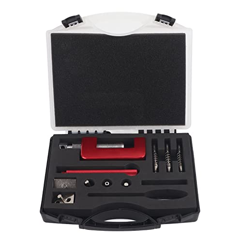 Cocoarm Kettenbrecher -Werkzeug -Motorradkettenkettenschneider Nietwerkzeug Werkzeug 12 pcs mit 3 Stiftgrößen für Universelle Ketten Legierungsstahl Ergonomische Entwurfspeicherbox von Cocoarm