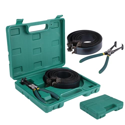 Cocoarm Kolbenkompressor-Baugruppe Kolbenring Spannband Satz Kolbenringspannband Set mit 14 Spannbänder 62-145 mm und 1 Zange, Kompressor Zange Set Kolbenringzange Cocoarm Kolbenkompressor-Baugruppe Kolbenring Spannband Satz Kolbenringspannband Set mit 14 Spannbänder 62-145 mm und 1 Zange, Kompressor Zange Set Kolbenringzange von Cocoarm