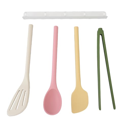 Cocoarm Küchenutensilien-Set, Silikonspatel, Zange und Löffel mit Lebensmittelqualität, Hitzebeständig, Zum Kochen, Backen und Servieren von Cocoarm