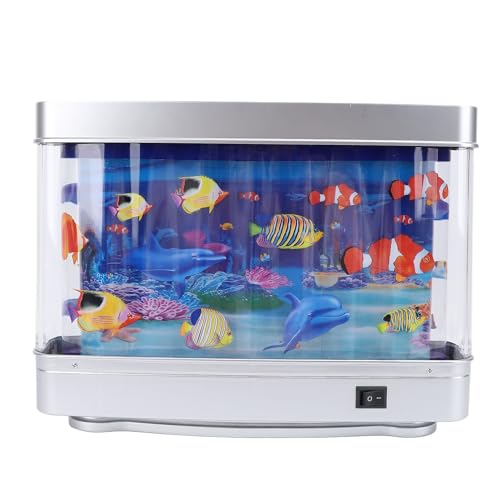 Cocoarm LED-Aquariumlampe, Moving Fish Night Light Künstliche Aquariumlampe Nachtlicht, Zierfischlicht mit Lebensechter Marine Life Animation für Schlafzimmer USB Powered von Cocoarm