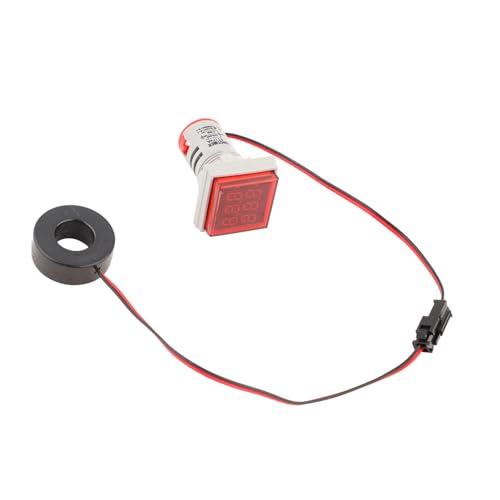 Cocoarm LED -Digitalspannungstester, Klare Anzeige, Genaue Leistung, Einfache Installation, Breiter Messbereich, für Wechselspannung und Strom mit Signallicht (Rot) von Cocoarm