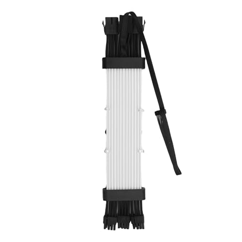 Cocoarm LED -PSU -Kabel, Silikonmaterial mit 120 LED Perlen, 16,8 Millionen Farben, Ideal für 3x8Pin Grafikkarten & Spieler (SK3 Controller Weiß) von Cocoarm