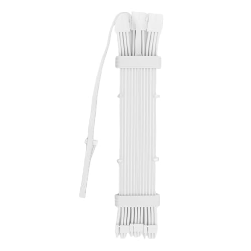 Cocoarm LED -PSU -Kabel, Silikonmaterial mit 120 LED Perlen, 16,8 Millionen Farben, Ideal für 3x8Pin Grafikkarten & Spieler (SK3 Controller Weiß) von Cocoarm