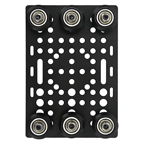 Cocoarm Langlebiger Schwarz Anodierter V -Porting -Panel Paket mit Riemenscheibe, Universelle Anwendung für Alternatives Aluminiummaterial (Schwarze Riemenscheibe) von Cocoarm