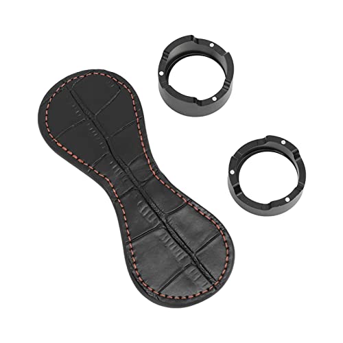 Cocoarm Magnetischer Billardkreidehalter Aluminiumlegierung Billard Cue Chalk Clamp/Holder mit Ledergürtel Clamp/Holder für Pool -Snooker -Zubehör Tragbares Leichtes Design von Cocoarm