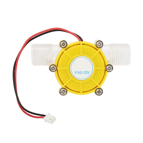 Cocoarm Mikrohydro -DC -Wasserpumpen Turbinengenerator, Gelbe, Einstellbare Spannung, Langlebige Konstruktion, Ideal für Lösungen für Erneuerbare Energien zu Hause (F50 12 V Transparent Gelb) von Cocoarm