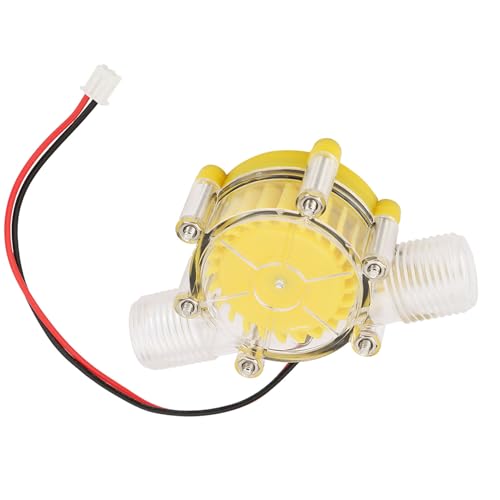 Cocoarm Mikrohydro -DC -Wasserpumpen Turbinengenerator, Gelbe, Einstellbare Spannung, Langlebige Konstruktion, Ideal für Lösungen für Erneuerbare Energien zu Hause (F50 5V transparent gelb) von Cocoarm