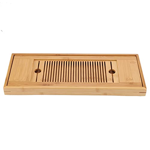Cocoarm Mini-Tee-Servierschale, Service-Tablett Im Gongfu-Stil mit Speziellem Schubladendesign, 2-1 Abnehmbares Tablett, Ideal für Zuhause, 38 * 15 Cm von Cocoarm