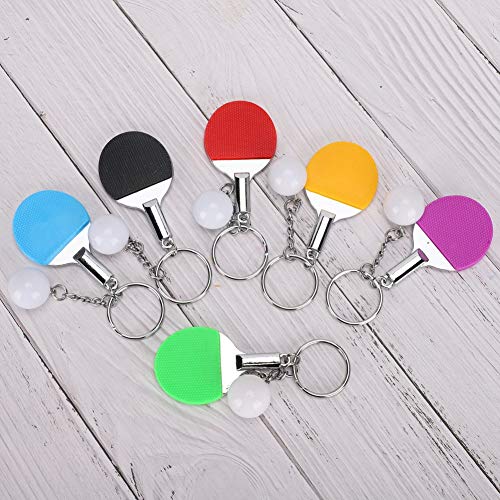 Cocoarm Mini -Tischtennisschlägerschläger -Schlüsselbund Set, Kompaktes Design mit Premium Metall und Gummi für Sportventilatoren, Ideales und Dekoration für Schlüsselringe und Taschen von Cocoarm