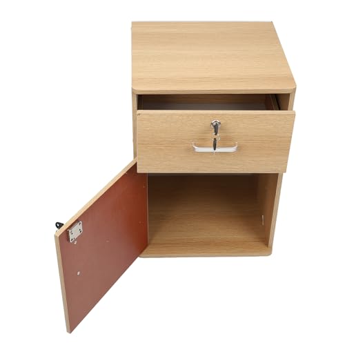 Cocoarm Mobile Dateischrank, Aktenschrank Holz Schublade Aktenschrank mit 1 geschlossenem Speicher und 4 Rolling Wheels, Unter Dem Mobile unter Rolling Schreibtisch Schrank (Eichenfarbe) von Cocoarm