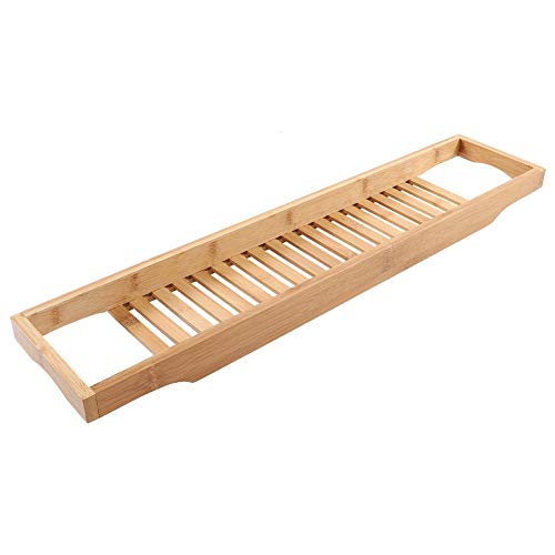 Cocoarm Multifunktionale Bambus Badewanne Tablett, Badewanne Caddy, Badezimmer Bad Tablett Badewanne Weinhalter Universal 69,4 x 15,3 x 4,8 cm Bad Caddy Tablett Robuster natürlicher von Cocoarm