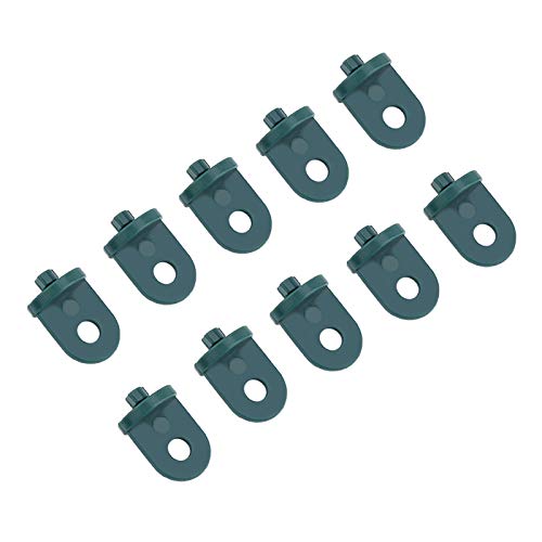 Cocoarm Pflanzenbügel Gewächshaushaken Rebeunterstützung 50pcs Kunststoffhängehaken für Kleine Körbe Anlagen -Töpfe mit Einfachem Installationsmaterial (GREEN) von Cocoarm
