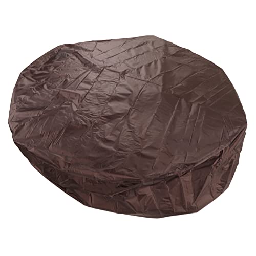 Cocoarm Runde -Abdeckung, 190 Silber Polyester -TAFT - -Wählerabdeckung Wasserdcover Outdoor -Möbelabdeckung Runde Badewanne mit Aufbewahrungsbeutel für Außenbannen und Heißen Quellen (Brown) von Cocoarm