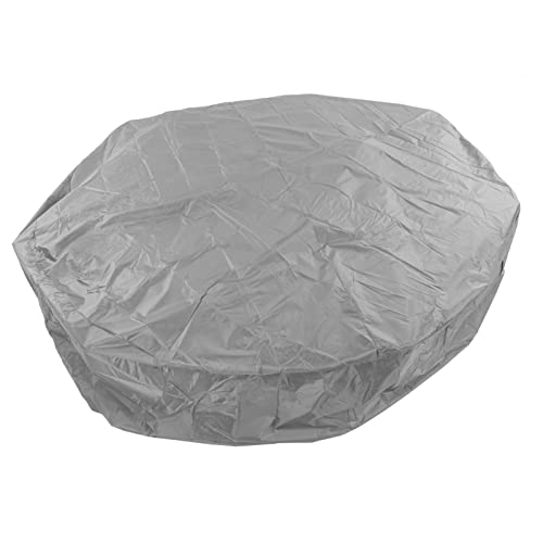 Cocoarm Runde -Abdeckung, 190 Silber Polyester -TAFT - -Wählerabdeckung Wasserdcover Outdoor -Möbelabdeckung Runde Badewanne mit Aufbewahrungsbeutel für Außenbannen und Heißen Quellen (Gray) von Cocoarm