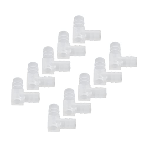 Cocoarm Schlauchanschluss Sortiment, PE -Material, 90 Grad Ellbogenschlauch Barb, Vielseitig für Pumpenrohre und Silikonschläuche (10 mm) von Cocoarm