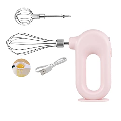 Cocoarm Schnurloser Handmischer Elektrischer Eierschläger Mini USB -Handheld -Mixer mit 4 Gang Einstellungen 1500 mAh Batterie Zum Wischen des Mischens (#2) von Cocoarm