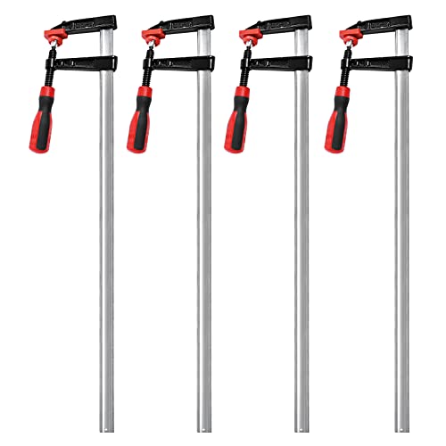 Cocoarm Schraubzwinge Set Schraubzwingen 600mm Heavy Duty F Klemmzwinge Stangenklemme Schraubenklemmen Satz Holzbearbeitung DIY Handwerkzeug Kit 80 x 600mm (4 Stück) von Cocoarm