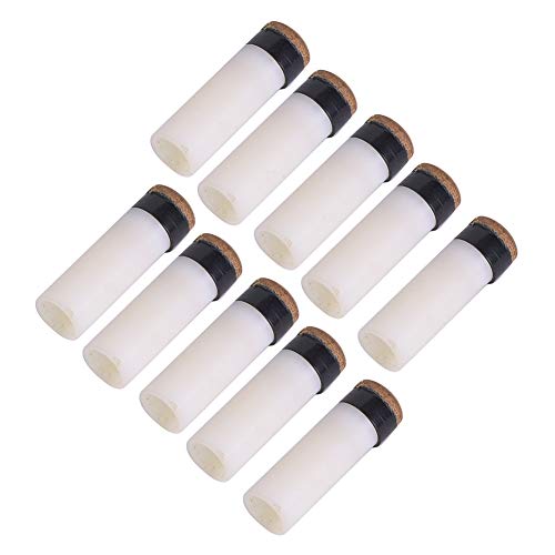 Cocoarm Snooker Pool Tipp Ersatzwerkzeug 10pcs Billard Cue Tipps Set Premium Plastic & Leder DIY Reparaturkit mit Weichen Spitzen für eine Verbesserte Genauigkeit (10 mm) von Cocoarm