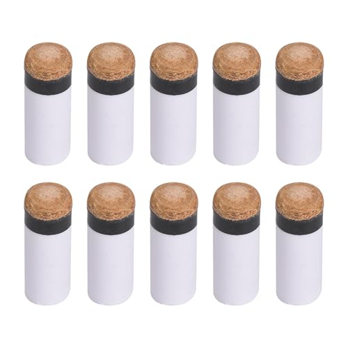 Cocoarm Snooker Pool Tipp Ersatzwerkzeug 10pcs Billard Cue Tipps Set Premium Plastic & Leder DIY Reparaturkit mit Weichen Spitzen für eine Verbesserte Genauigkeit (13mm) von Cocoarm