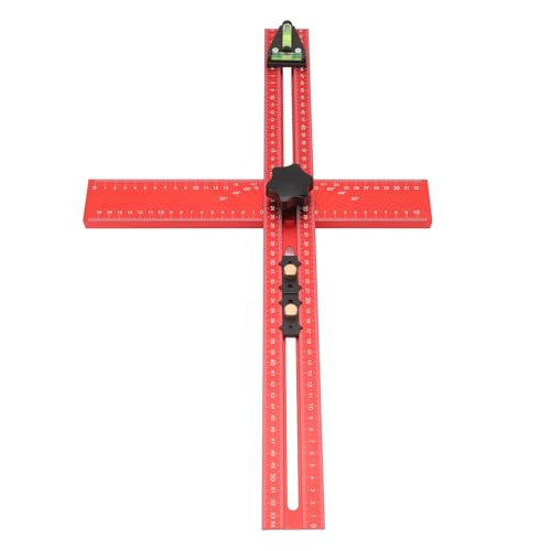 Cocoarm T Square Lineal Foldable Design Punch Locator Drill Guide für Holzbearbeitung, Doppelmaßstabmetrik und Imperial Cocoarm T Square Lineal Foldable Design Punch Locator Drill Guide für Holzbearbeitung, Doppelmaßstabmetrik und Imperial von Cocoarm