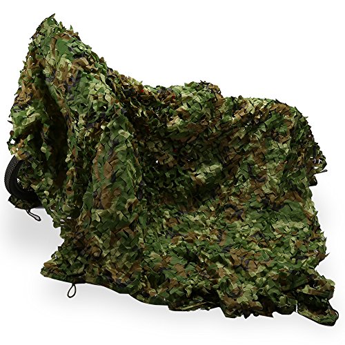Cocoarm Tarnnetz Camouflage Netz 10 x 10/1.5 x 5m Sonnenschutz Tarnung Netz Freizeit Camping Outdoor für Jagd Rolle Bulk Militär Dekoration (1.5 x 5 m) von Cocoarm