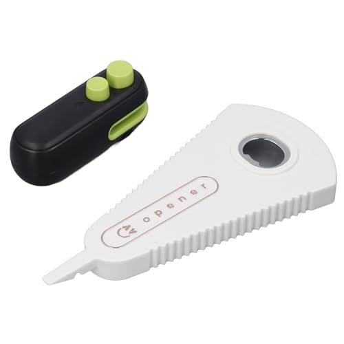 Cocoarm Tragbare Beutelversiegelung, 2 in 1 Handheld -wiederaufladbarer Wiederholer -Maschine und Flaschenöffner, mit Schneidermagnet Wärme Vakuumfutter für Plastiktüten Snacks Lagerung, Kompaktes von Cocoarm