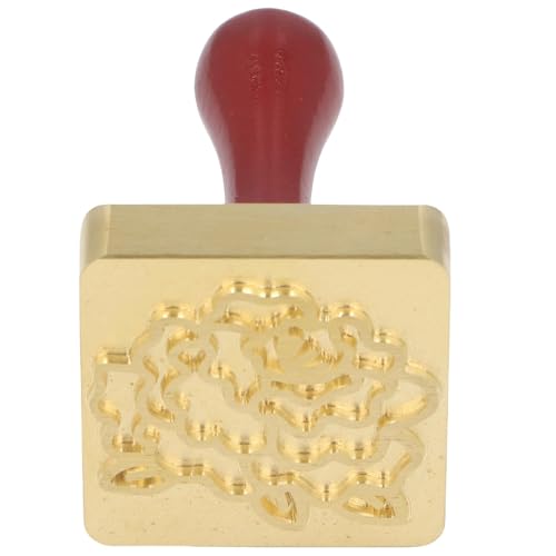 Cocoarm Tragbare Größe Kupfer DIY Ice Branding Stempel, Clear Design Premium Erlebnis Ice Cube Stempel mit Holzgriff für Cocktail Whisky Drink Bar Hochzeit (Kamelie) von Cocoarm