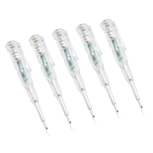 Cocoarm Transparente Schale Induktivspannungstester Schraubendreher - Multifunktionaler LED -Elektroprüfstift 5 Stk für Haushaltselektriker Cocoarm Transparente Schale Induktivspannungstester Schraubendreher - Multifunktionaler LED -Elektroprüfstift 5 Stk für Haushaltselektriker von Cocoarm