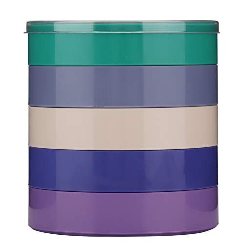 Cocoarm Uhrenteile-Behälter, 5-lagiger Uhrenteile-Halter, Aufbewahrungsbox für Uhren-Hardware-Teile, Robuste Kunststoff-Kleinteile-Box mit Schindeln, Leicht zu Identifizieren für (Runden) von Cocoarm