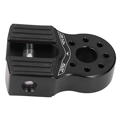 Cocoarm Winch Hook Halterung Winch Shackle Halterung Flache Abschlepphaken Halterung 16000LB Aluminiumlegierung mit Gummi-Seitenschutz für ATV UTV SUV Pickup Truck (BLACK) von Cocoarm