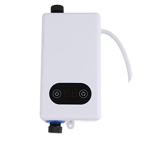 Cocoarm Elektrischer Durchlauferhitzer, Mini-Design, Edelstahl, 220 V, 3400 W, Frequenzumwandlung, Warmwasserbereiter mit Konstanter Temperatur von Cocoarm
