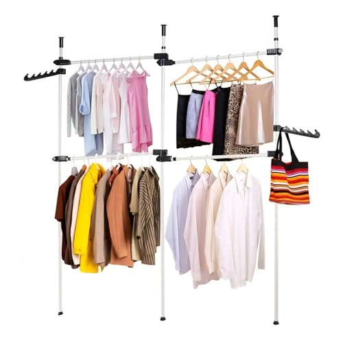 Garderobe System, Begehbarer Kleiderschrank System Kleiderstangen Teleskop Kleiderstange Teleskopstange Teleskop Regalsystem Kleiderschrank 3 Stangen Verstellbare Kleiderstangen Garderobe System, Begehbarer Kleiderschrank System Kleiderstangen Teleskop Kleiderstange Teleskopstange Teleskop Regalsystem Kleiderschrank 3 Stangen Verstellbare Kleiderstangen von Cocoarm