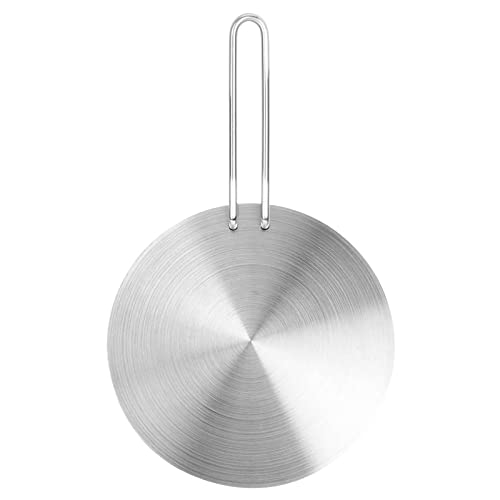 Induction Hob Converter Plate Induktionsherd-Diffusorplatte mit Griff, Induktionsherd-Adapterplatte, Edelstahl-Wärmeverteilerplatte für Gas-Elektro-Induktionsherd, 20cm / 7.9in von Cocoarm