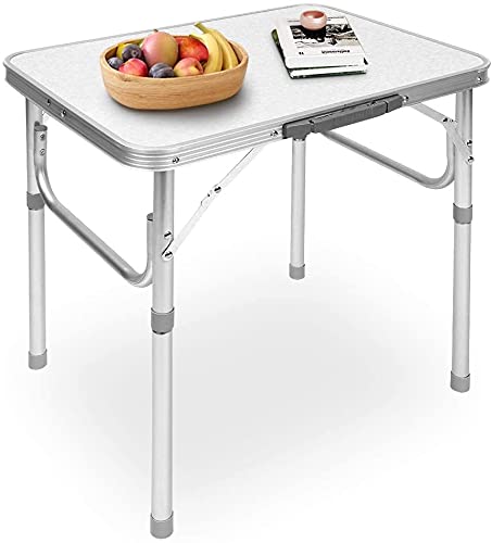 Klappbarer Camping Tisch Kleiner Klappbarer Leichter Aluminium Camping Tisch Tragbarer Verjüngbarer Tischtisch mit Griff für Camping-Picknick im Freien Tragfähigkeit 40 kg von Cocoarm