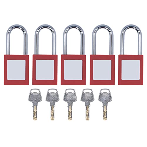 Lockout-Tagout-Schlösser, Verchromtes Vorhängeschloss mit Beschreibbarem Etikett, 5-teiliges Sicherheits-Lockout-Vorhängeschloss, Langlebige Nylon-PA-Loto-Safe-Vorhängeschlösser Lockout-Tagout-Schlösser, Verchromtes Vorhängeschloss mit Beschreibbarem Etikett, 5-teiliges Sicherheits-Lockout-Vorhängeschloss, Langlebige Nylon-PA-Loto-Safe-Vorhängeschlösser von Cocoarm