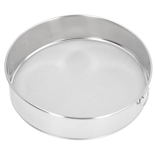 Mehl Sieb Runder Sifter, 80 Mesh Großer Edelstahl, Titan Plattiert, mit Stick mit Stick Multifunktionalem Gebrauch Effizientes Filterpulver Effizient Filterpulver, Easy von Cocoarm