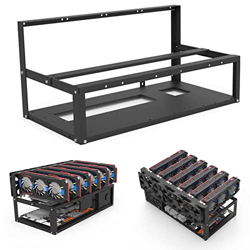 Mining Rig Frame, Computer SECC Chassis Motherboard Bracket Kit Open Air Miner Mining Frame Rig Case 6 GPU Frame Case Rahmen Gehäuse Grafikkartenhalter Bergmann Computerregal Mining Rig Frame, Computer SECC Chassis Motherboard Bracket Kit Open Air Miner Mining Frame Rig Case 6 GPU Frame Case Rahmen Gehäuse Grafikkartenhalter Bergmann Computerregal von Cocoarm
