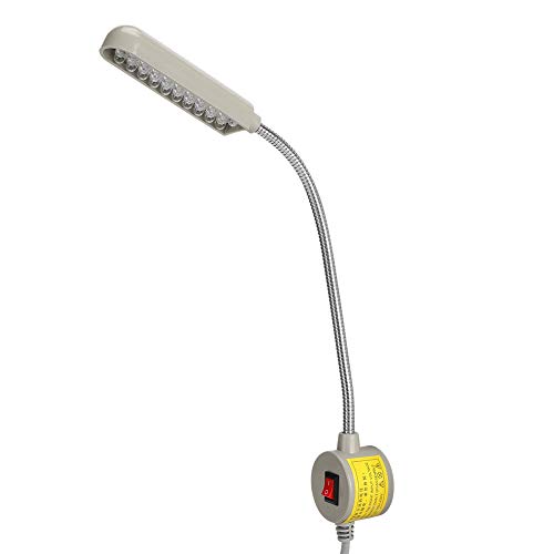 Nähmaschinenleuchte, LED-Beleuchtung, 30 LEDs, Energiesparend, Augenschutz, Flexible Schwanenhals-Arbeitslampe mit Magnetischer Montagebasis für Werkbank (Europäischer Standard von Cocoarm