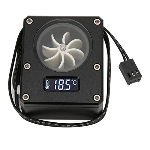PC Wasserkühlungsströmungsmesser Wasserflussmesser Computerströmungsmesser Kleine 3pin -Schnittstelle G1/4 -Gewinde VA LCD 0,5s Aktualisierungsrate Rostfeste Acryl für das PC (BLACK) von Cocoarm