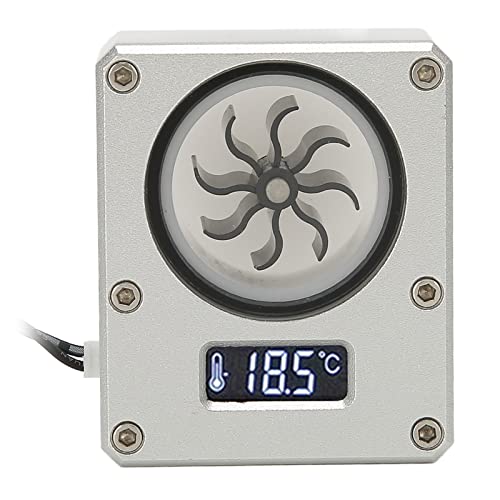 PC Wasserkühlungsströmungsmesser Wasserflussmesser Computerströmungsmesser Kleine 3pin -Schnittstelle G1/4 -Gewinde VA LCD 0,5s Aktualisierungsrate Rostfeste Acryl für das PC (SILVER) von Cocoarm