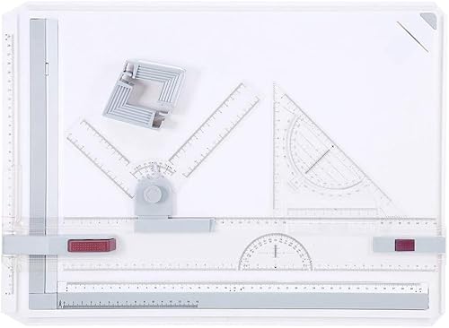 Portable Drafting Table A3 Zeichenbrett-Set, A3 Light Box Zeichenblock Multifunktions-Zeichenbrett-Werkzeug Augenschutz Licht Mit Parallelem Bewegungszubehör Für Technisches Zeichnen von Cocoarm