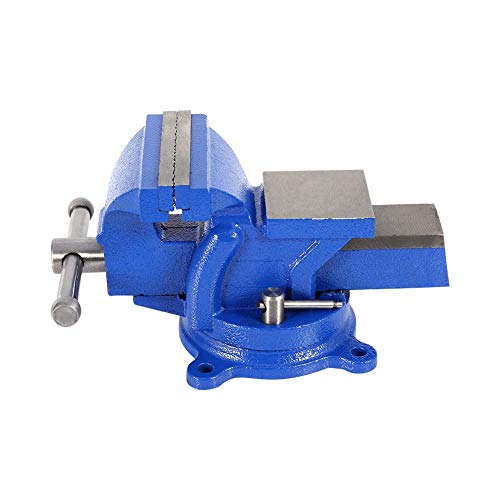 Robuster Schraubstock 100mm, Werkbank mit Schraubstock Drehbar Parallelschraubstock Mit zwei Verriegelungsbolzenlöchern für Werkbank 360° drehbar Bench Vice Geeignet (Spannweite 100mm Gewicht 4.5 Kg) von Cocoarm