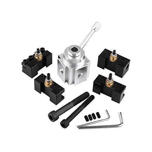Schnellwechsel-Mini-Drehwerkzeug-Stützen- und Haltersatz aus Aluminiumlegierung für Zylindrisches Drehen, Plandrehen und Schneiden mit Schnellwechsel, für Viele Arten von von Cocoarm
