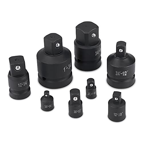 Stecknuss Adapter Satz 8-tlg 1/4" auf 3/8", 3/8" auf 1/4", 3/8" auf 1/2", 1/2" auf 3/8", 1/2" auf 3/4", 3/4" auf 1/2", 3/4" auf 1", 1" auf 3/4" Adapter Stecknuss Stecknuss Adapter Adapter Ratsche Set von Cocoarm