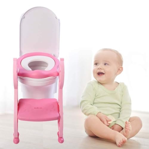 Toilettentrainer Kinder Toilettensitz Kinder mit Treppe Töpfchentrainer Kinder für 1-7 jährige Töpfchentraining Toiletten-Trainingssitz rutschfest Stabil Klappbar & Höhenverstellbar Toilettentrainer Kinder Toilettensitz Kinder mit Treppe Töpfchentrainer Kinder für 1-7 jährige Töpfchentraining Toiletten-Trainingssitz rutschfest Stabil Klappbar & Höhenverstellbar von Cocoarm