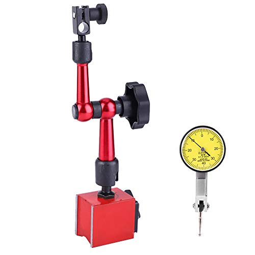 Wählkennzeichen Dial-Testanzeige Digitale Messuhr und Magnetstativ, Magnet Messstativ mit 0-0.8/0.01mm Messuhr Zentralklemmmung Messuhrhalter Messgerät Flexibel Verstellbar Messrahmen Messwerkzeug von Cocoarm