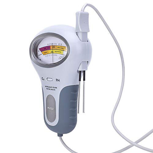 Wasserqualitätsanalysator Pool Chlor TesterCL2 Tester, PC-102B CL2 Chlor PH Tester Schwimmbad Spa Wasserqualitätsanalysator Spa Chlor Tester mit Sonden-pH-Messgeräten von Cocoarm